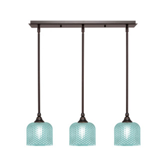Stem Three Light Linear Pendalier in Dark Granite (200|25-DG-4615)