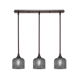 Stem Three Light Linear Pendalier in Dark Granite (200|25-DG-4612)