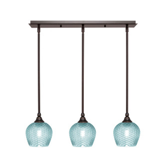 Stem Three Light Linear Pendalier in Dark Granite (200|25-DG-4605)