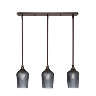Stem Three Light Linear Pendalier in Dark Granite (200|25-DG-4252)