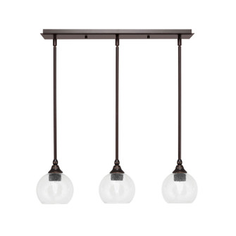 Stem Three Light Linear Pendalier in Dark Granite (200|25-DG-4100)