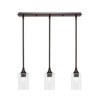 Stem Three Light Linear Pendalier in Dark Granite (200|25-DG-300)