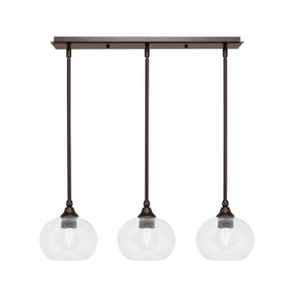 Stem Three Light Linear Pendalier in Dark Granite (200|25-DG-202)