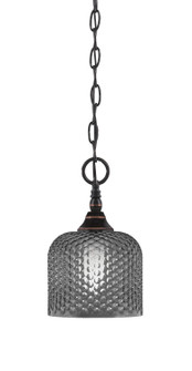 Chain One Light Mini Pendant in Black Copper (200|11-BC-4612)