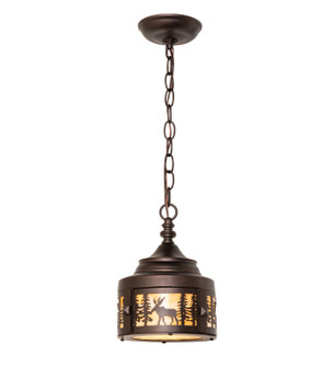 Moose At Dusk One Light Mini Pendant in Mahogany Bronze (57|276061)