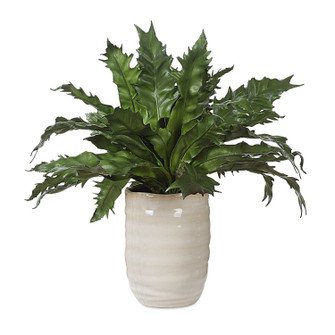 Verdure Fern Glazed Pot in Textured Tan (52|60229)