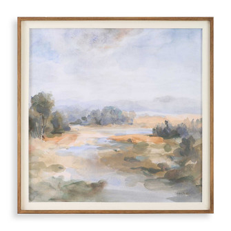River Afternoon Landscape Print in Pine Wood (52|32379)
