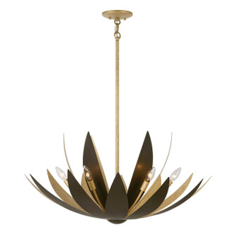 Loto Six Light Pendant in Centura/Burnished Gold (51|7-4628-6-24)