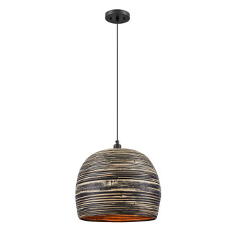 Jamsen One Light Pendant in Black Bamboo (51|7-3096-1-202)