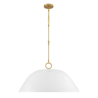 Alta One Light Pendant in White Bisque and Brass (51|7-2918-1-157)