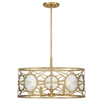 Balfour Five Light Convertible Semi-Flush /Pendant in Warm Brass (51|6-5065-5-322)