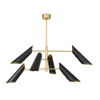 Vest Six Light Chandelier in Blackened Brass (400|16-1496BBNB)