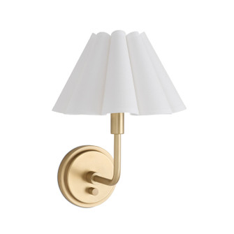 Polly One Light Wall Sconce in Natural Brass (400|15-1241NB-WT)