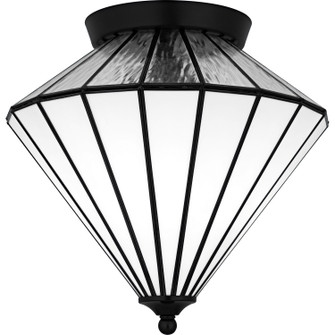 Tiffany Three Light Flush Mount in Matte Black (10|TF6812MBK)