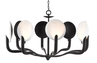 Tirtoff Collection Eight Light Chandelier in Satin Black/Sugar White (142|9000-0759)