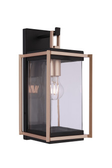 Metalwork One Light Outdoor Wall Lantern in Midnight / Satin Brass (46|ZA6504-MNSB)