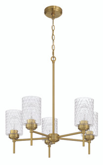 Claire Five Light Chandelier in Satin Brass (46|60525-SB)