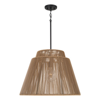 Jasper One Light Outdoor Hanging Lantern in Sienna and Black (65|956311SK)