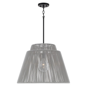 Jasper One Light Outdoor Hanging Lantern in Grey and Black (65|956311EK)