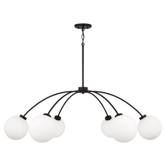 Amos Six Light Chandelier in Black Iron (65|457161BI-557)