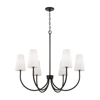 Averitt Six Light Chandelier in Matte Black (65|455261MB-550)
