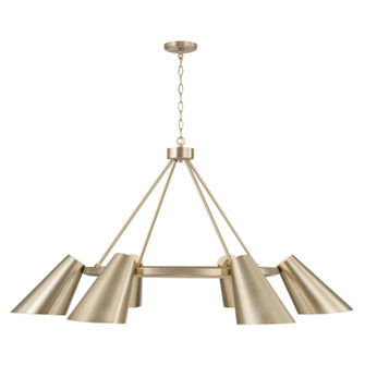 Leo Six Light Chandelier in Matte Brass (65|454961MA)