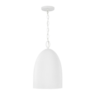 Mallory One Light Pendant in Ceramic White (65|356111CE)