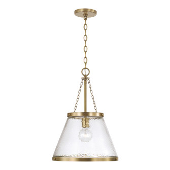Landon One Light Pendant in Aged Brass (65|355312AD)