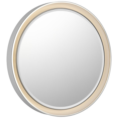 Tricia LED Mirror in Matte White and Polished Nickel (268|TOB 2960WHT/PN)