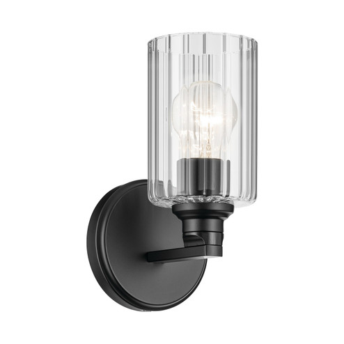 Gioe One Light Wall Sconce in Black (12|55224BKFLU)