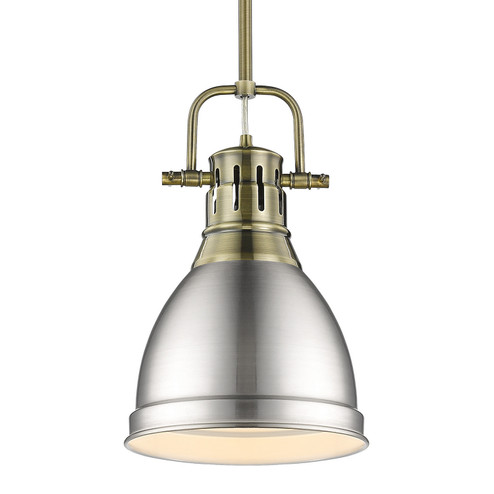Duncan One Light Pendant in Aged Brass (62|3604-S AB-PW)