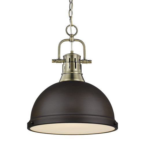 Duncan One Light Pendant in Aged Brass (62|3602-L AB-RBZ)