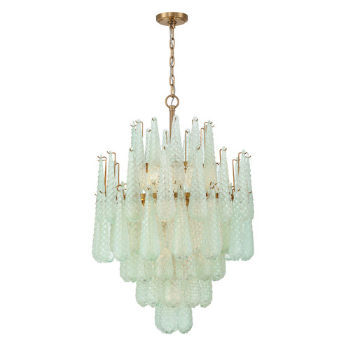 Ollie 16 Light Chandelier in Aged Brass (60|OLL-6006-AG-GR)