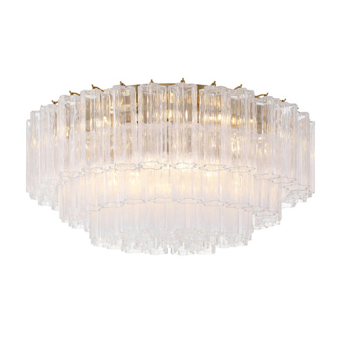 Addis 16 Light Flush Mount in Aged Brass (60|ADD-331-AG-CL)