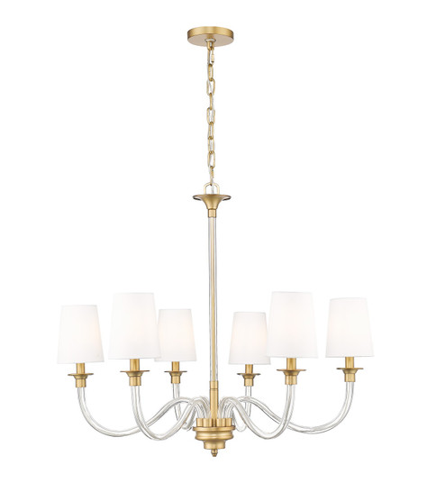 Katerina Six Light Chandelier in Rubbed Brass (224|1950-6RB)