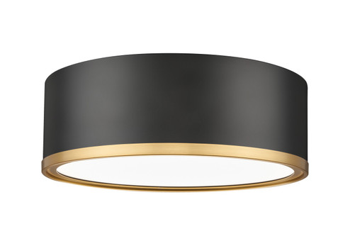 Bradley LED Flush Mount in Matte Black + Modern Gold (224|1018F12-MB-MGLD-LED)