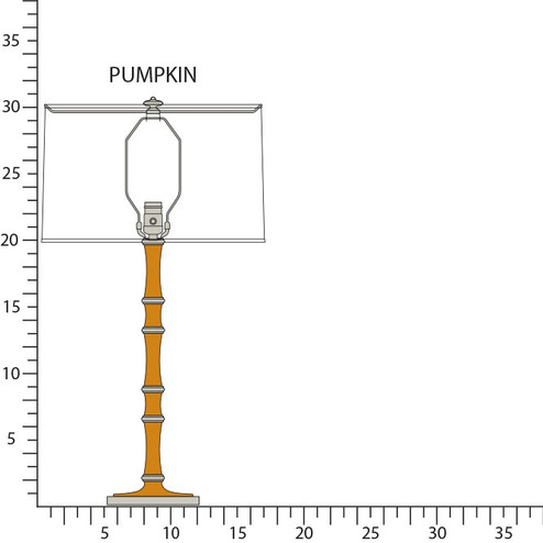 Kane One Light Table Lamp in Pumpkin w/Polished Nickel (165|PM72)