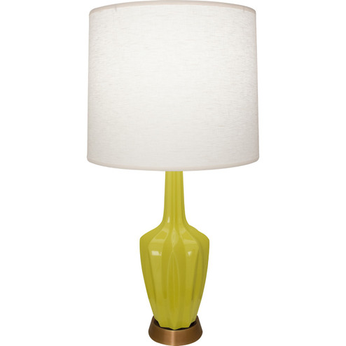 Emma One Light Accent Lamp in Citron Glazed Ceramic w/Warm Brass (165|CI36)