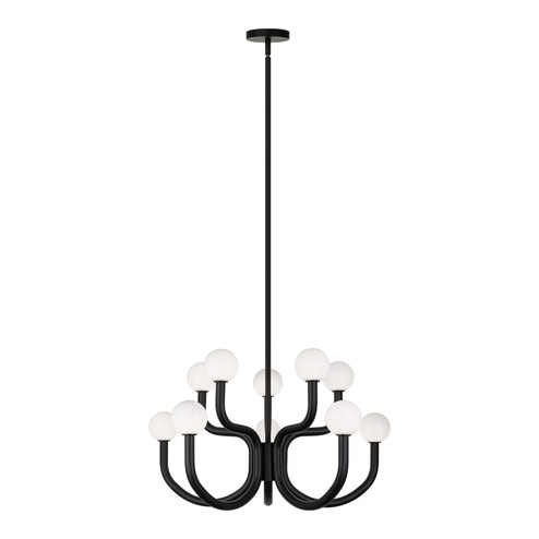 Joelle Ten Light Chandelier in Matte Black (423|C34210MBOP)