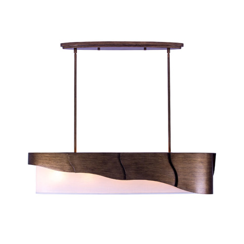 MIDWAY Five Light Linear Pendant in Pearlized Antique Brass (33|523065BGD)