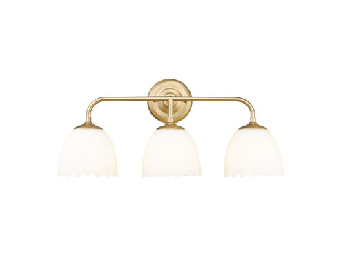 Dorinda Three Light Vanity in Brushed Champagne Brass (62|6954-BA3 BCB-OP)