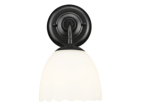 Dorinda One Light Wall Sconce in Matte Black (62|6954-1W BLK-OP)