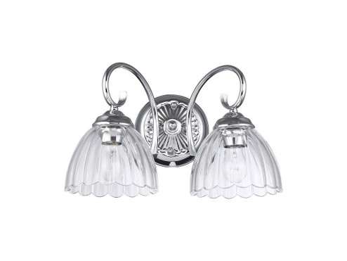 Audra Two Light Vanity in Chrome (62|6952-BA2 CH-CLR)