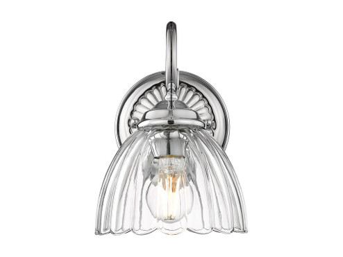 Audra One Light Wall Sconce in Chrome (62|6952-1W CH-CLR)