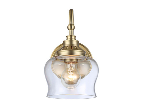 Daphne One Light Wall Sconce in Brushed Champagne Brass (62|3610-1W BCB-CLR)