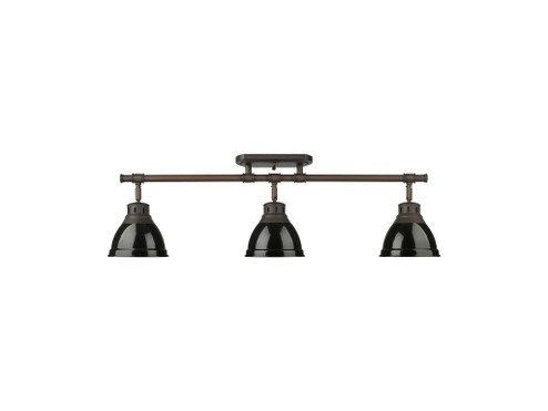 Duncan Three Light Semi-Flush Mount in Rubbed Bronze (62|3602-3SF RBZ-BK)