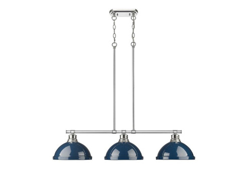 Duncan Three Light Linear Pendant in Chrome (62|3602-3LP CH-NVY)