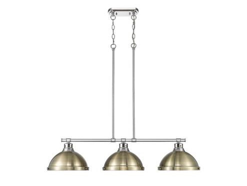 Duncan Three Light Linear Pendant in Chrome (62|3602-3LP CH-AB)