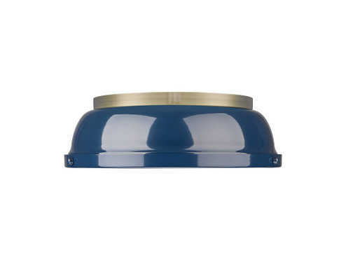 Duncan Two Light Flush Mount in Aged Brass (62|3602-14 AB-NVY)