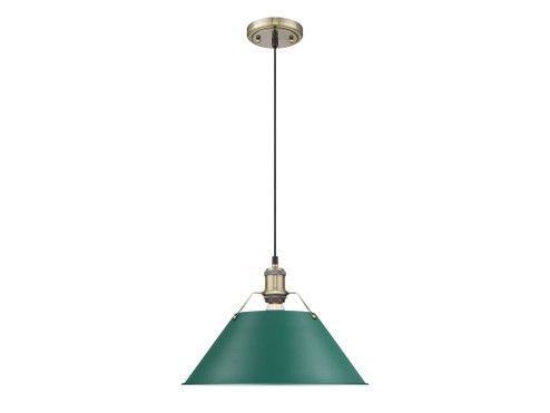 Orwell One Light Pendant in Aged Brass (62|3306-L AB-GN)